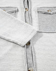 Textured Contrast Flap Pocket Shacket