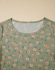 Floral Mesh Long Sleeve Top