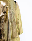 Gold High Waisted Skirt & Top Two Pieces Set