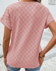 Checker Textured Short Sleeve T-Shirt