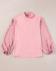 June Swiss Dot Balloon Sleeve Loose Blouse