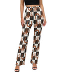 Checkered Rodeo Flare Pants