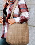 Kylie Quilted Zipper Tote Bag