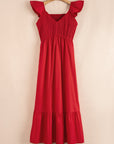 Ashlyn Flutter Sleeve Smocked Bodice Maxi Dress