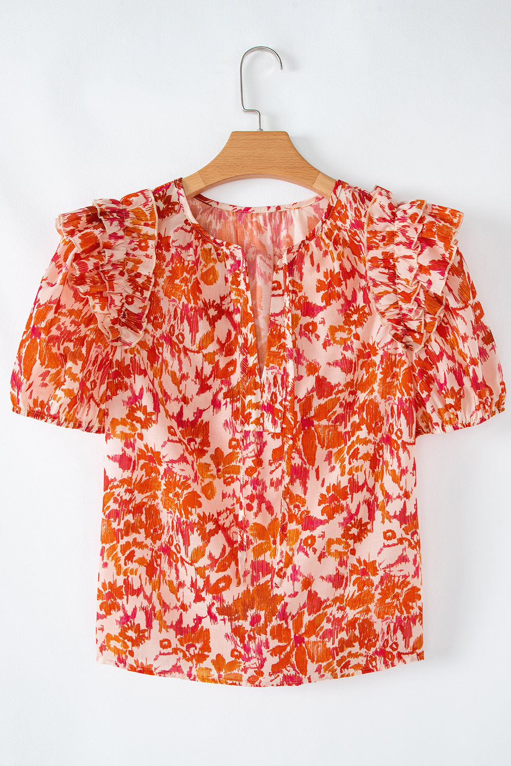 Margo Floral Split Neck Blouse