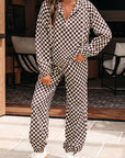 Checker Top and Pants Set