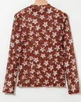 Star Mesh Long Sleeve Top