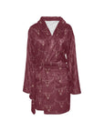 Burgundy Longhorn Women's Western Bath Robe