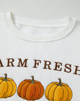 FARM FRESH PUMPKINS Embroidered Thanksgiving Sweatshirt