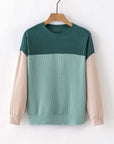 Colorblock Ribbed Long Sleeve Top
