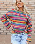 Luella Jacquard Geo Long Sleeve Top
