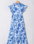 Regina Floral Tiered Frilled Trim Dress