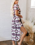 Andie Western Aztec Long T-shirt Dress