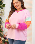 Harlow Plus Size Patchwork Long Sleeve Top