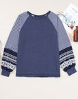 Kelsey Striped Raglan Long Sleeve Loose Top