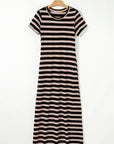 Meilani Stripe T-shirt Maxi Dress