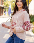 Hallie Star Pattern Drawstring Hoodie