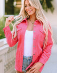 Claire Buttoned Flap Pocket Corduroy Jacket
