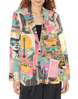 Baha Ranch Retro Pop Western Collage Blazer