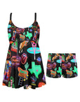 Neon Rodeo Swim Dress & Shorts Set