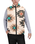 Tan Aztec Puffy Vest