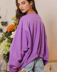 Purple banded sweatshirt