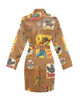 Vintage Cowgirl Collage Satin Robe