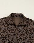 Leopard Corduroy Quarter-Zip Sweatshirt