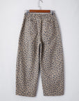Leopard Drawstring Elastic Waist Pocketed Jeans