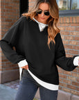 Sophie Ribbed Patchwork Baggy Sweatshirt