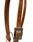 Pro Series 1 5/8" Extra Heavy Harness Slit Ear Headstall with Black Base Hardware