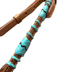 Turquoise Rawhide Light Oil Browband Headstall