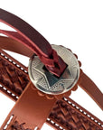 Mahogany Leather Basket Stamped Headstall