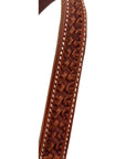 Mahogany Leather Basket Stamped Headstall