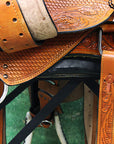Western Horse Wade Saddle Leather Ranch Roping Beige Hilason