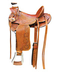 Western Horse Wade Saddle Leather Ranch Roping Beige Hilason