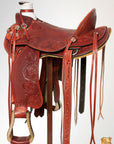 Western Horse Wade Saddle American Leather Ranch Roping Mahogany