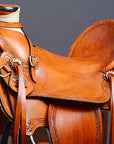 HILASON Western Horse Wade Saddle American Leather Ranch Roping Tan | Hand Tooled & For Horses