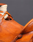 HILASON Western Horse Wade Saddle American Leather Ranch Roping Tan | Hand Tooled & For Horses