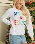 Merry And Bright Knit Pullover Sweatshirt