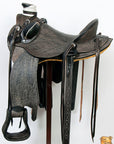 Western Horse Wade Saddle American Leather Ranch Roping Antique Black