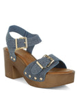 The Dakota Studded Denim Clog