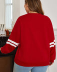 Sophia Varsity Striped Detail Sweatshirt