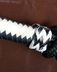 Classic Equine Horse Nylon Rawhide Noseband Halter Black White