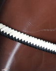 Classic Equine Horse Nylon Rawhide Noseband Halter Black White