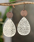Cut-Out Water Drop Hook Earrings