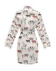 Cattle Drive Women's Belted Satin Feel Dressing Lounge Robe