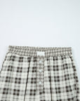Plaid Patchwork Wide Leg Pants