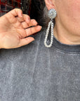 Eugene Charley Navajo Concho & Teardrop Dangle Earrings – Sterling Silver