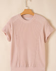 Leilany Corded Knit Short Sleeve Set